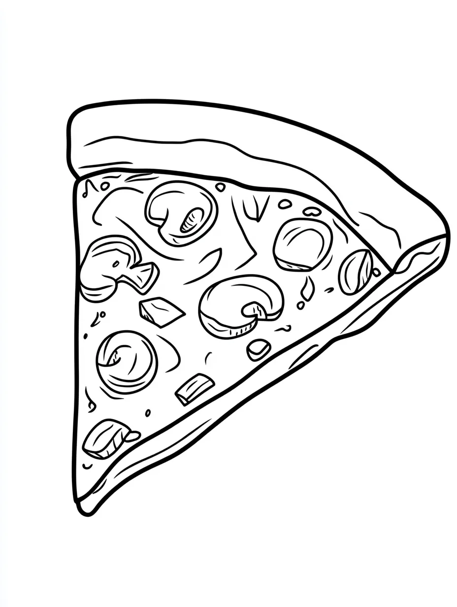 coloriage Pizza à imprimer pour enfant de 10 ans