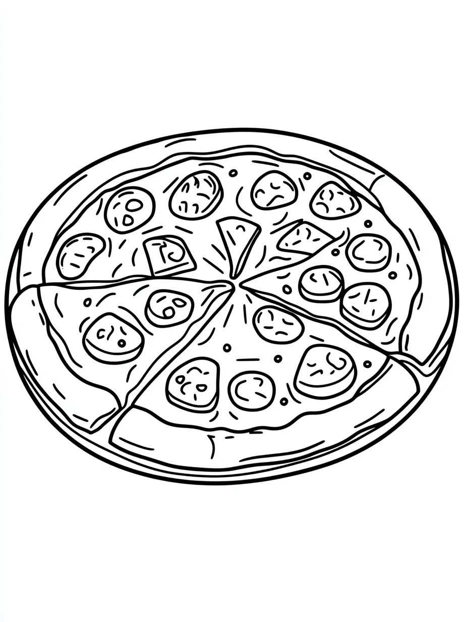 coloriage Pizza pour enfants