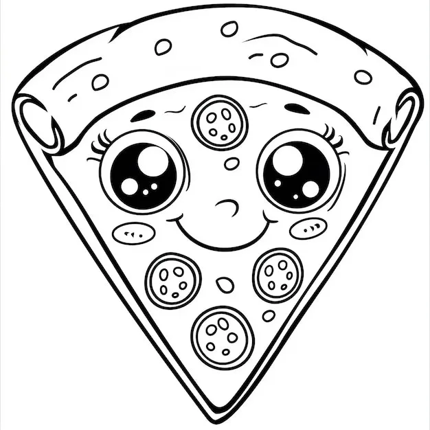 coloriage Pizza à imprimer 2