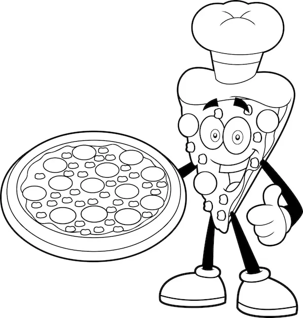 coloriage Pizza à imprimer pdf gratuit 1