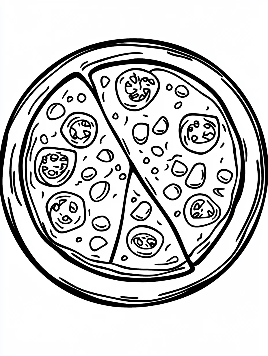 coloriage Pizza pour enfant de 10 ans 1