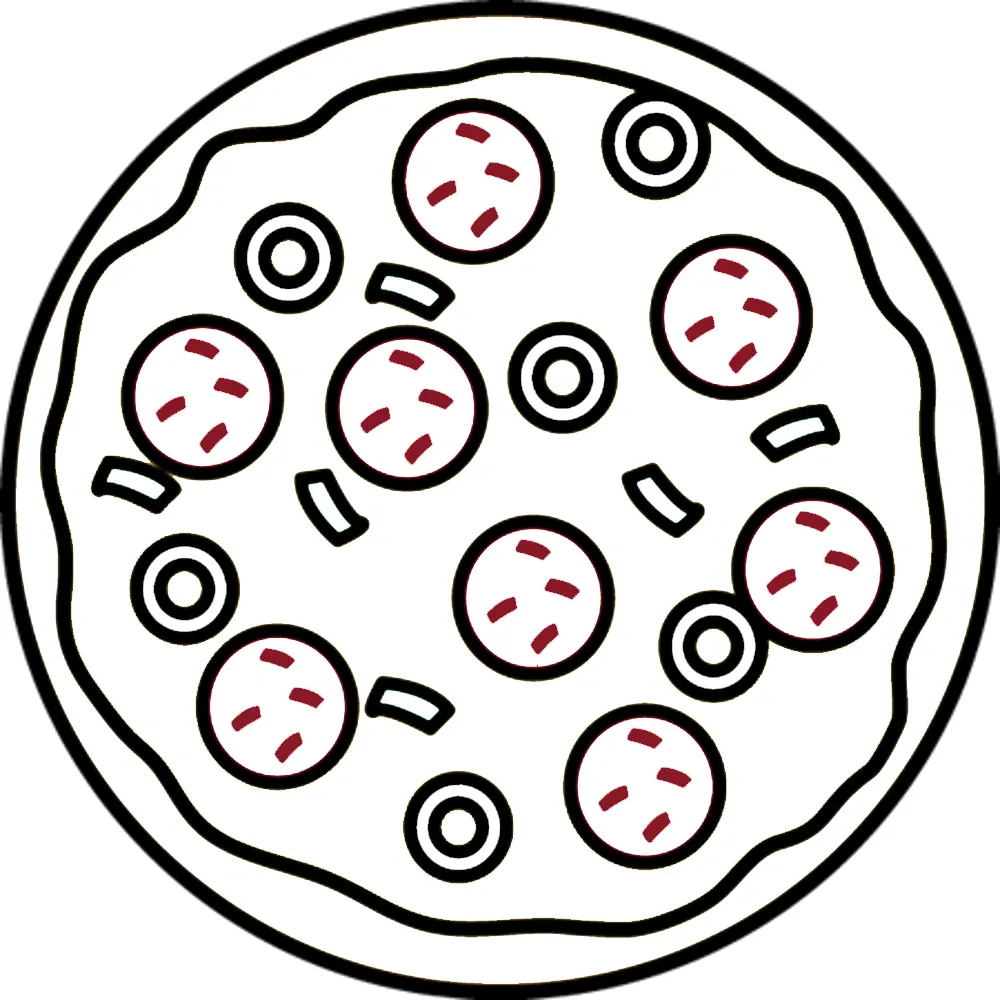 47+ Pizza para colorear Gratis: Crea tu Pizza Sueño en colores