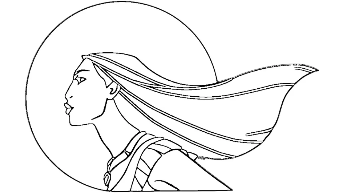 coloriage Pocahontas à imprimer pdf