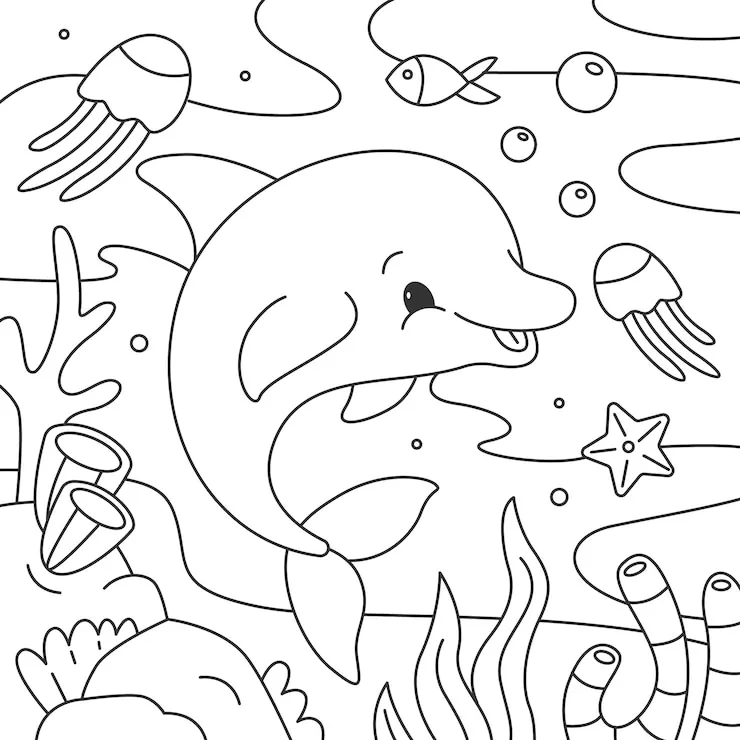 coloriage Poisson pour enfant de 8 ans 2