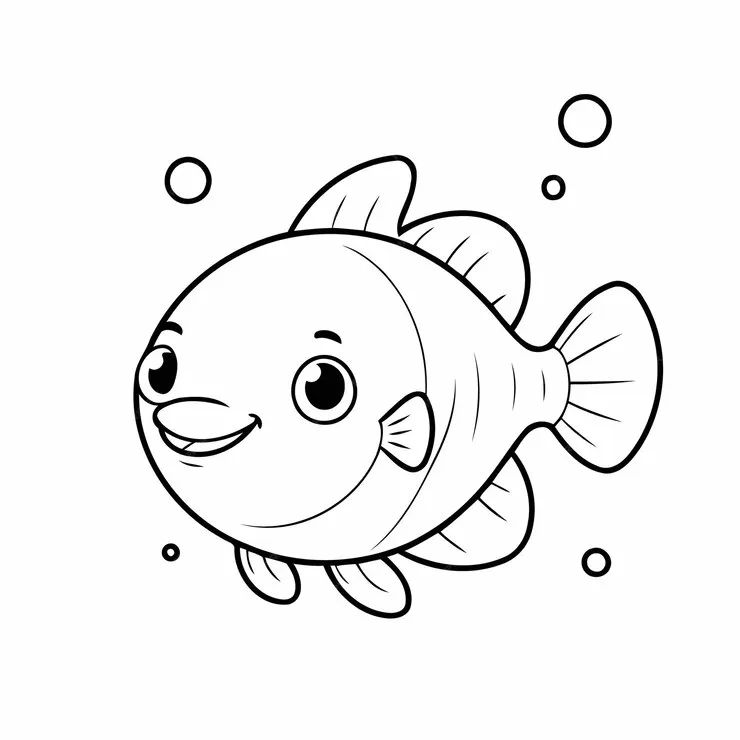 coloriage Poisson pour enfant de 8 ans 3