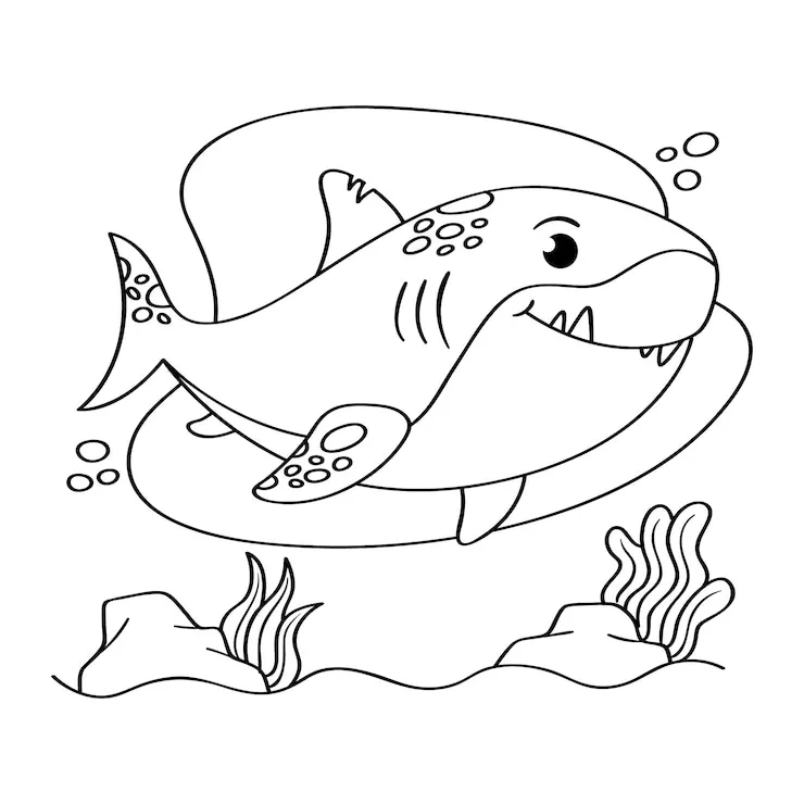 coloriage Poisson à imprimer pour enfant de 10 ans 1