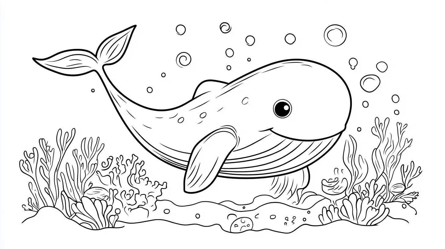 coloriage Poisson d'enfant a imprimer