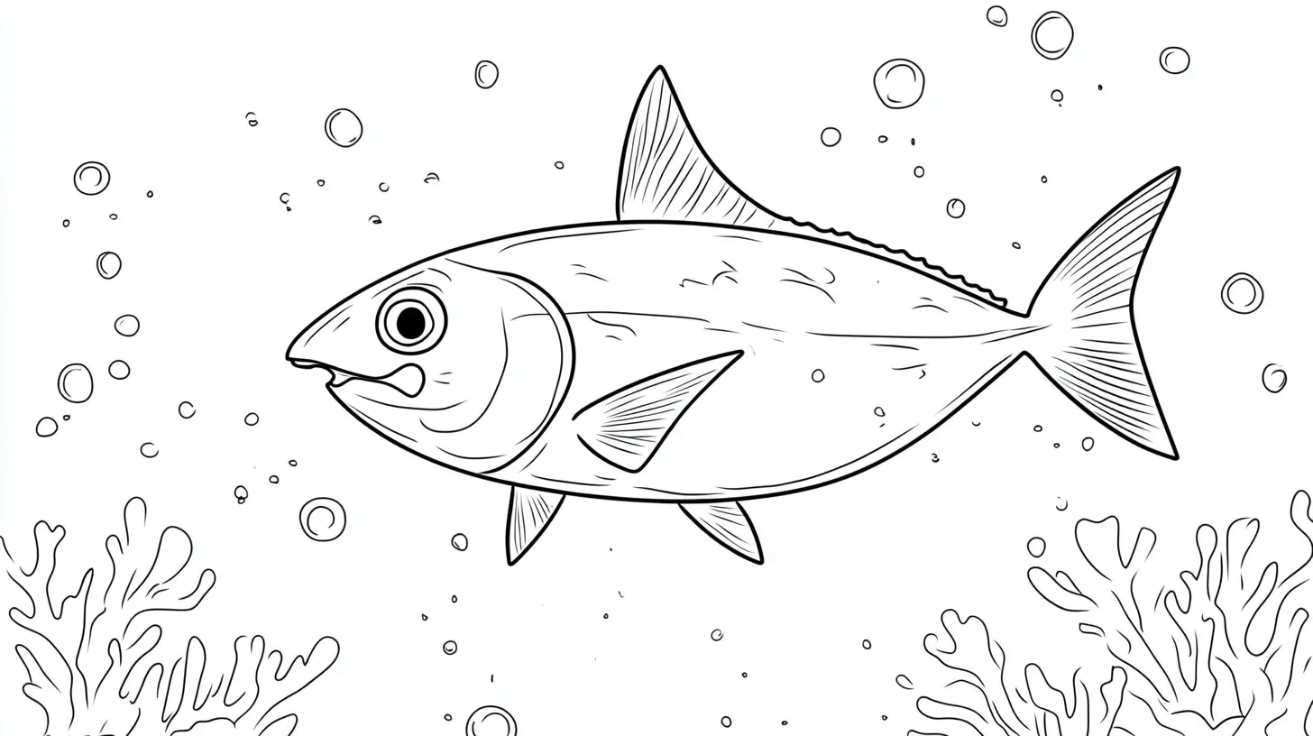 coloriage Poisson à imprimer pour enfant de 7 ans