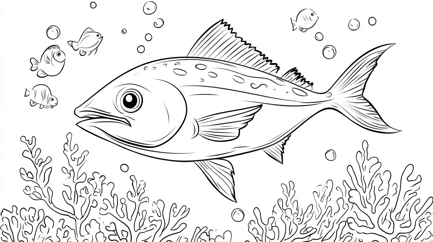 coloriage Poisson et dessin a imprimer 1