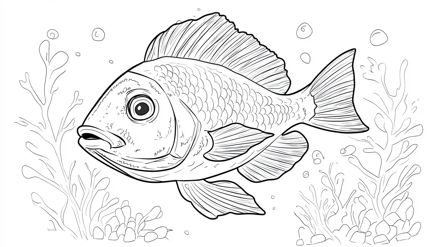 coloriage Poisson pour enfant à imprimer