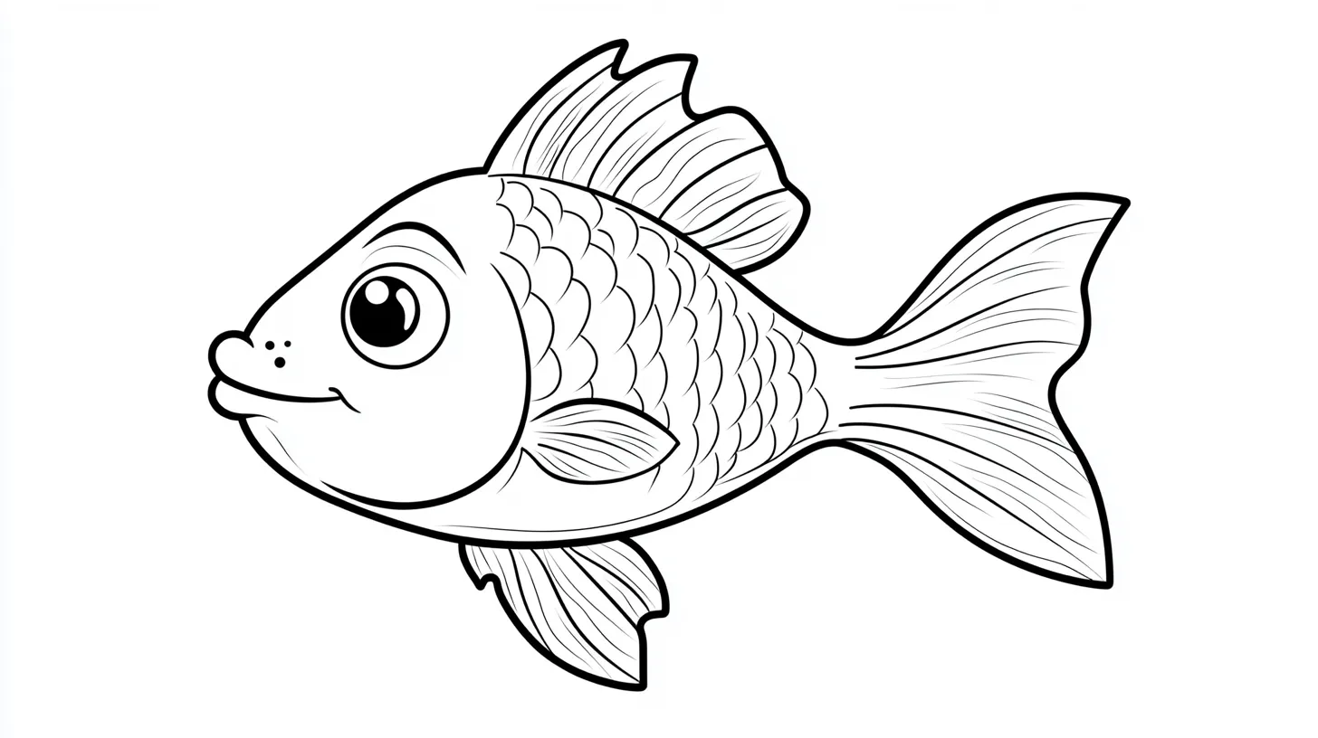 coloriage Poisson pour enfant de à imprimer