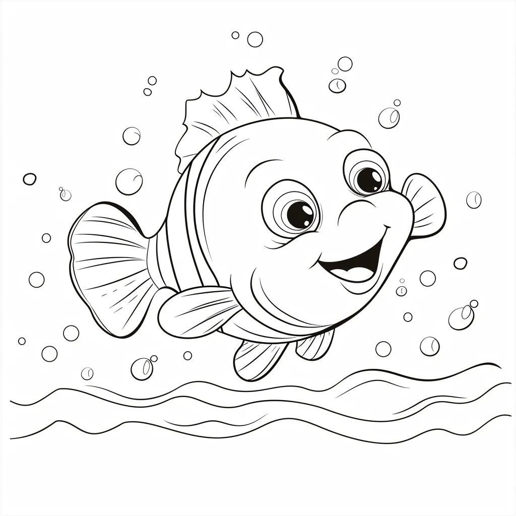 coloriage Poisson à imprimer pour enfant de 8 ans 1