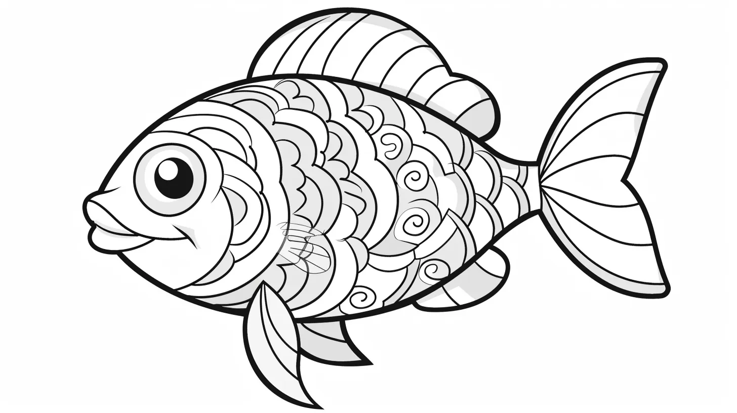 coloriage Poisson en ligne pour enfant 1