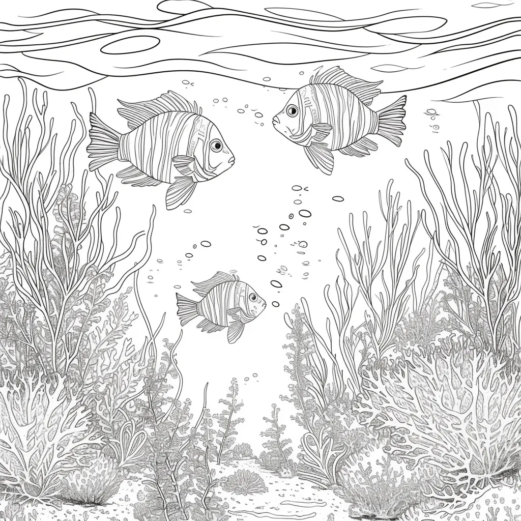 coloriage Poisson gratuit 4