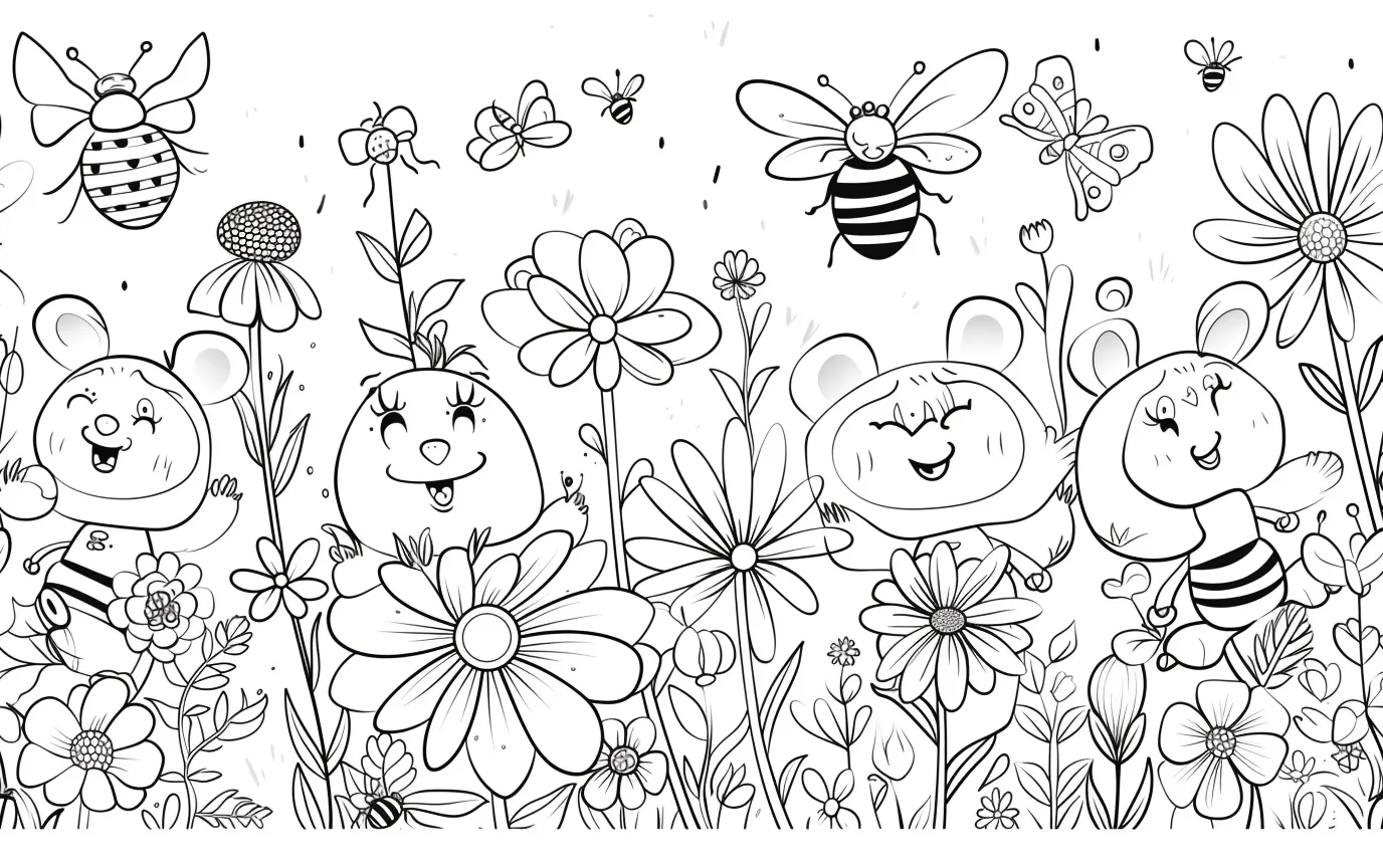 coloriage Printemps pour enfants