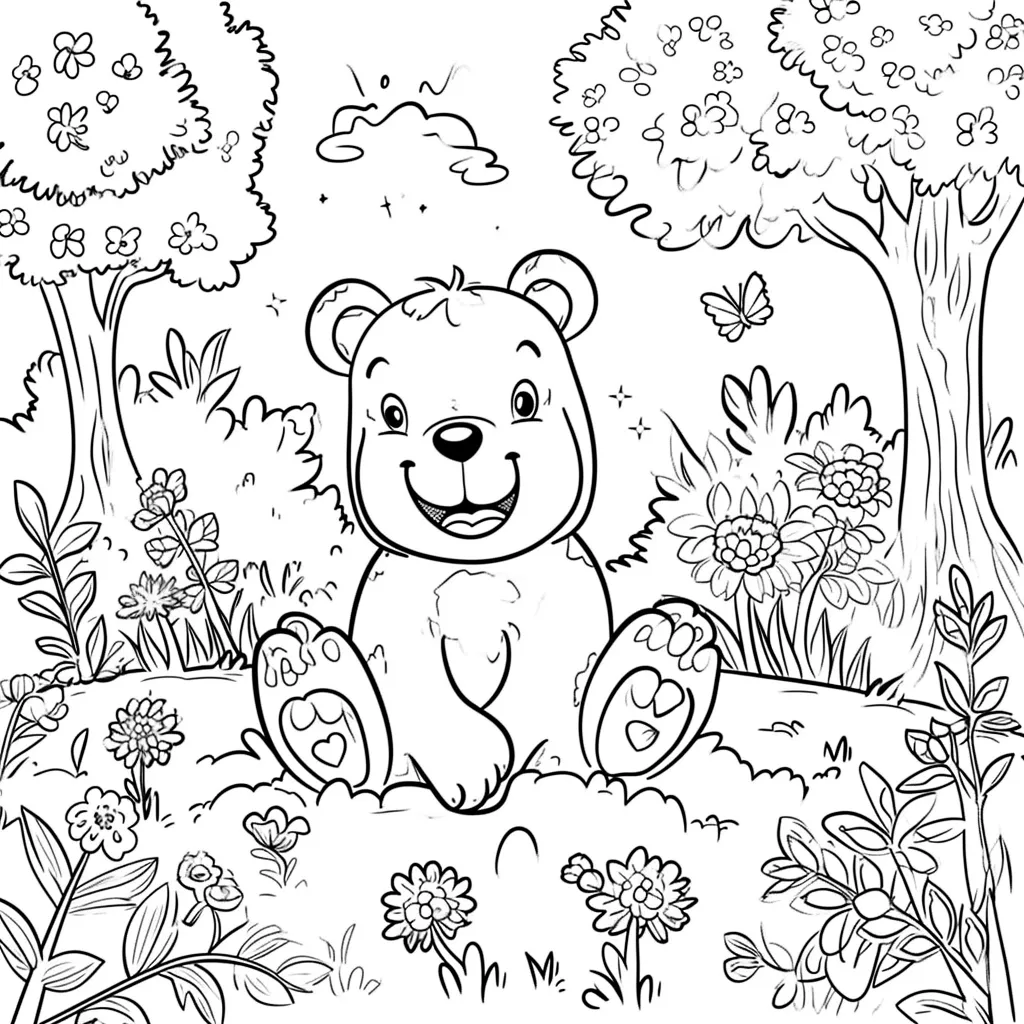 coloriage Printemps à imprimer pour enfants 1