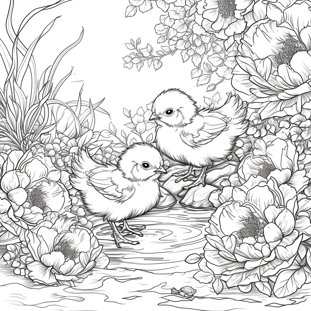 image pour coloriage Printemps enfant