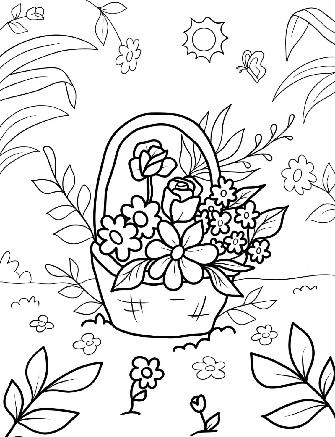 coloriage Printemps educatif pour enfant