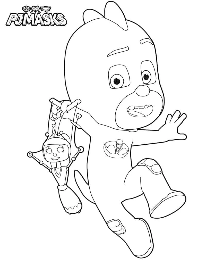 coloriage Pyjamasque à imprimer pour enfant de 3 ans