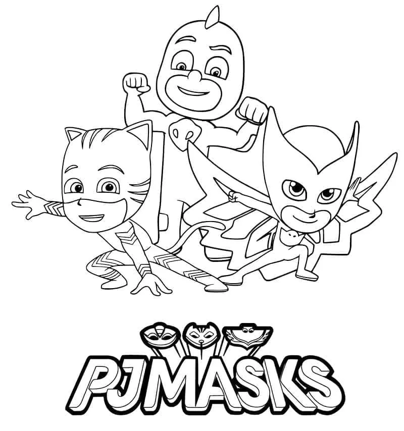 coloriage Pyjamasque à imprimer pour enfant de 2 ans