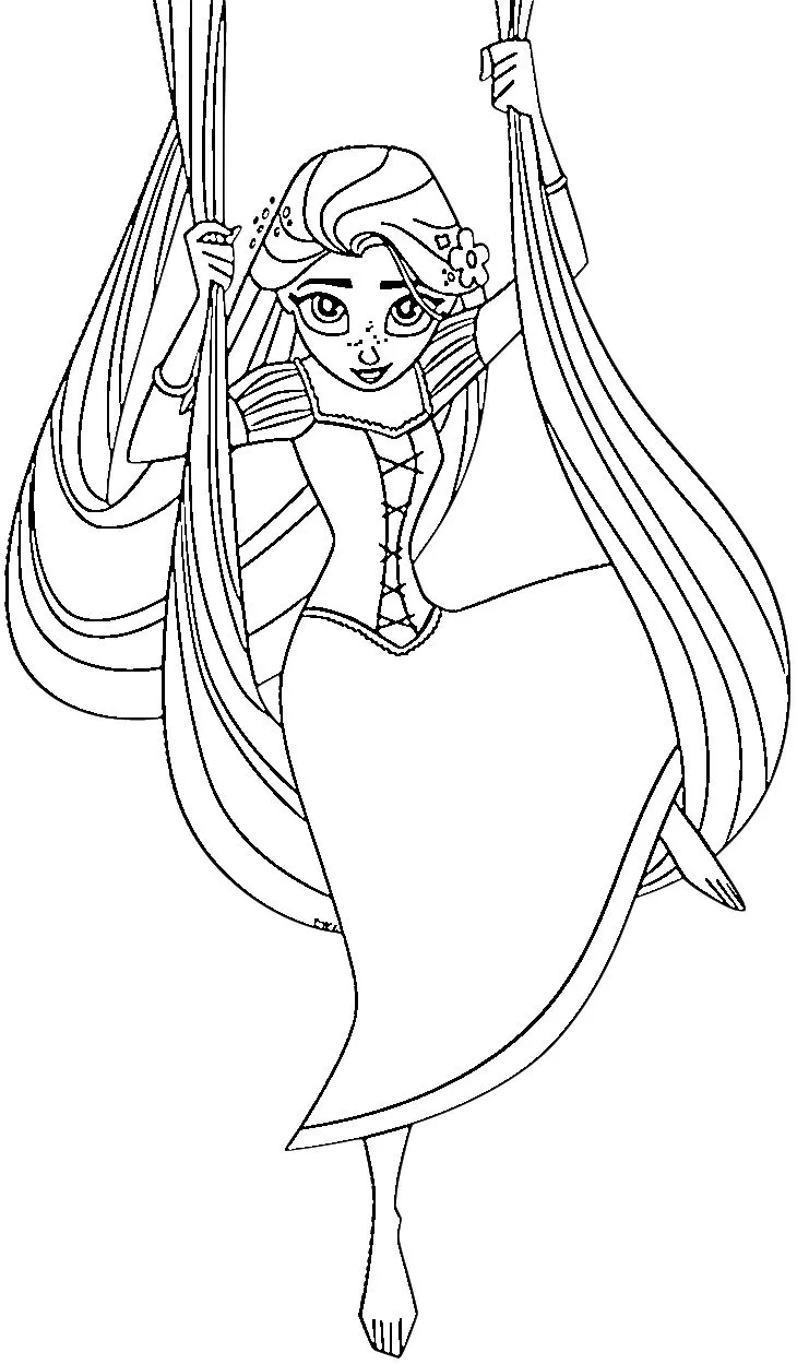 rapunzel desenho para colorir