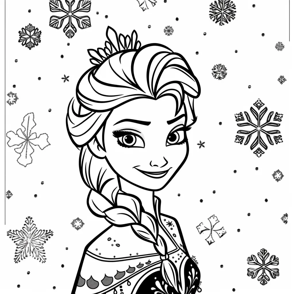 coloriage Reine Des Neiges à imprimer