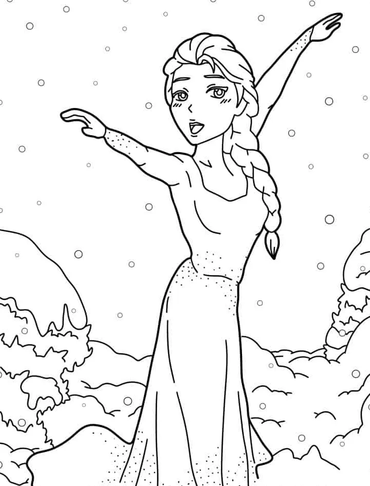 coloriage Reine Des Neiges et apprentissage