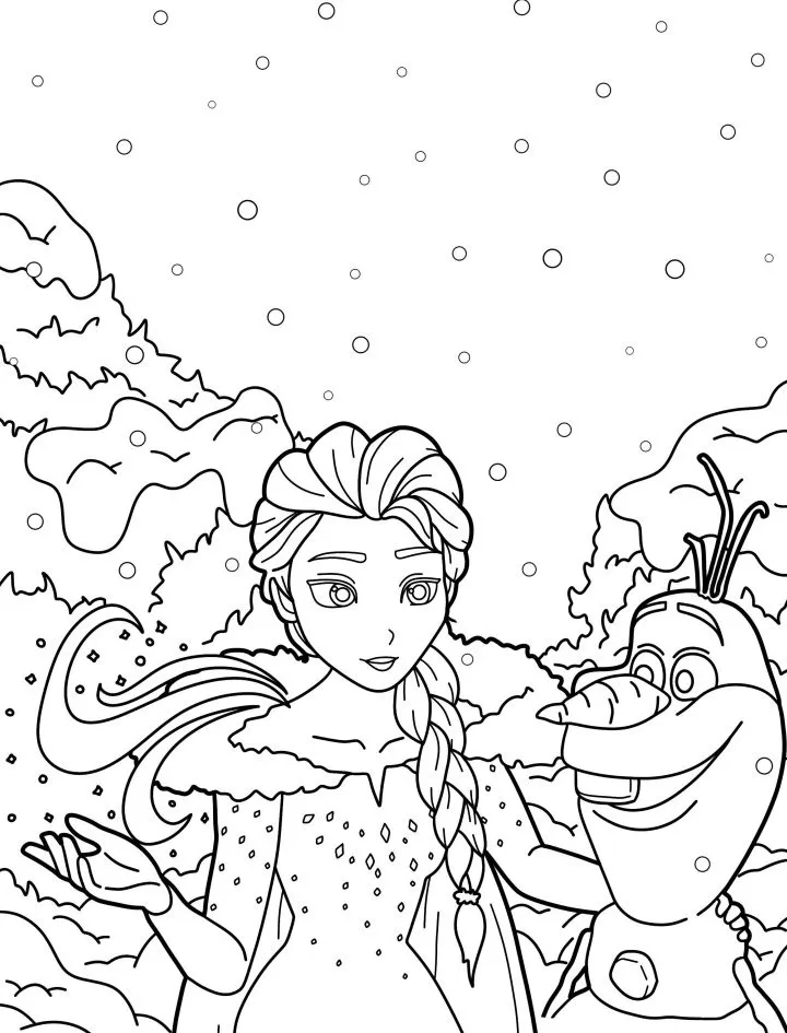 coloriage Reine Des Neiges et apprentissage 1