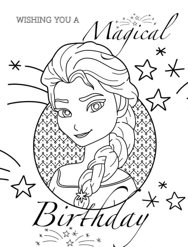 coloriage Reine Des Neiges pour enfant de 5 ans