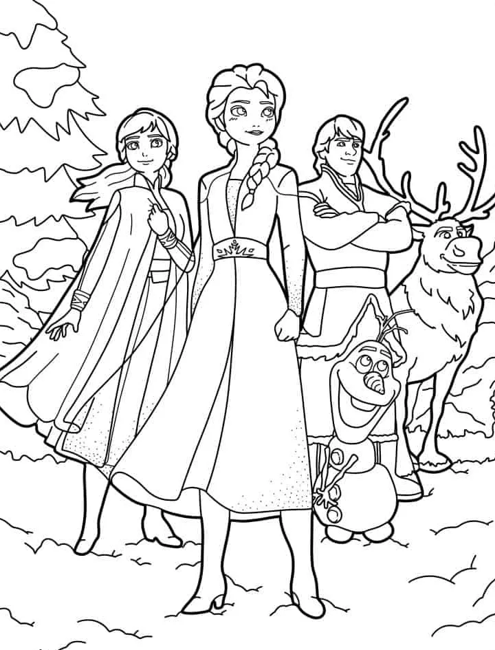 coloriage Reine Des Neiges à imprimer pour enfant de 9 ans