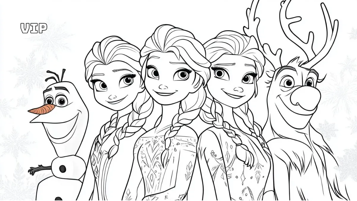 coloriage Reine Des Neiges à imprimer pour enfant de 8 ans