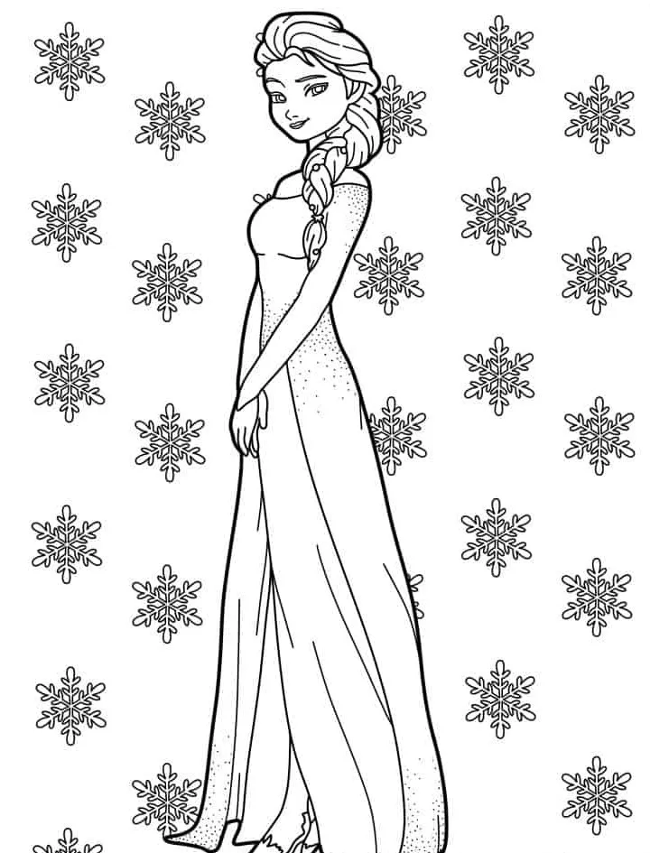 coloriage Reine Des Neiges gratuit 1