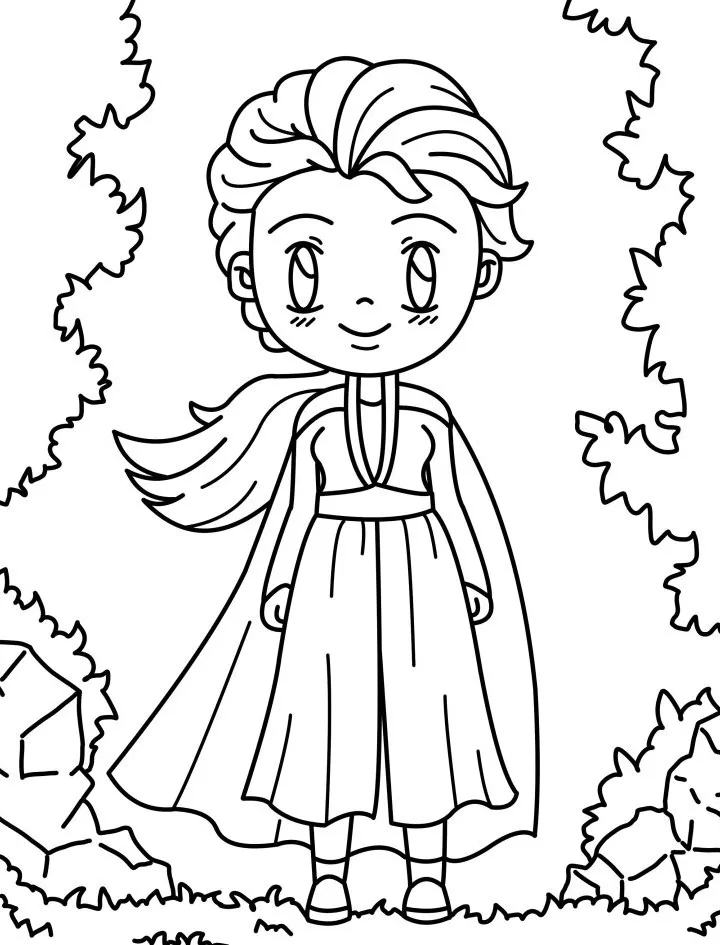 coloriage Reine Des Neiges pour enfant