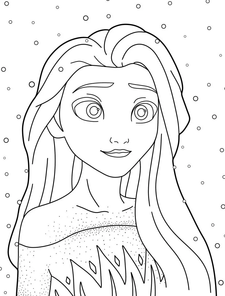 a imprimer coloriage Reine Des Neiges gratuit