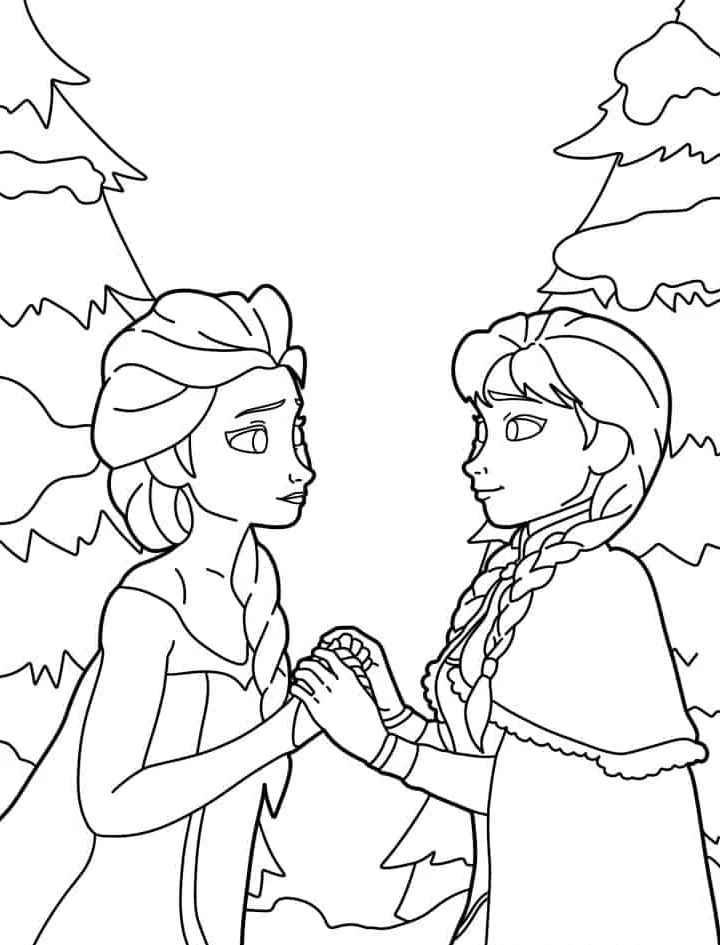 coloriage Reine Des Neiges pour bebe a imprimer