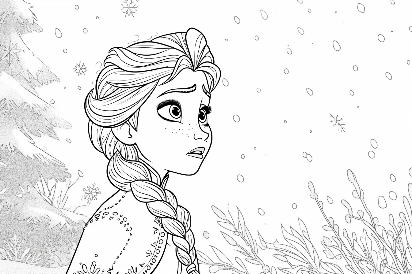 coloriage Reine Des Neiges à imprimer gratuitement