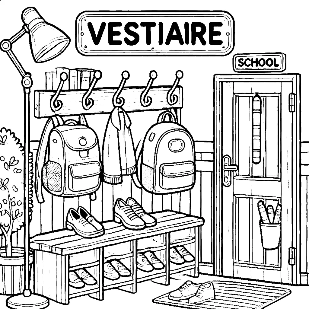 coloriage Rentrée Scolaire pour enfant 1