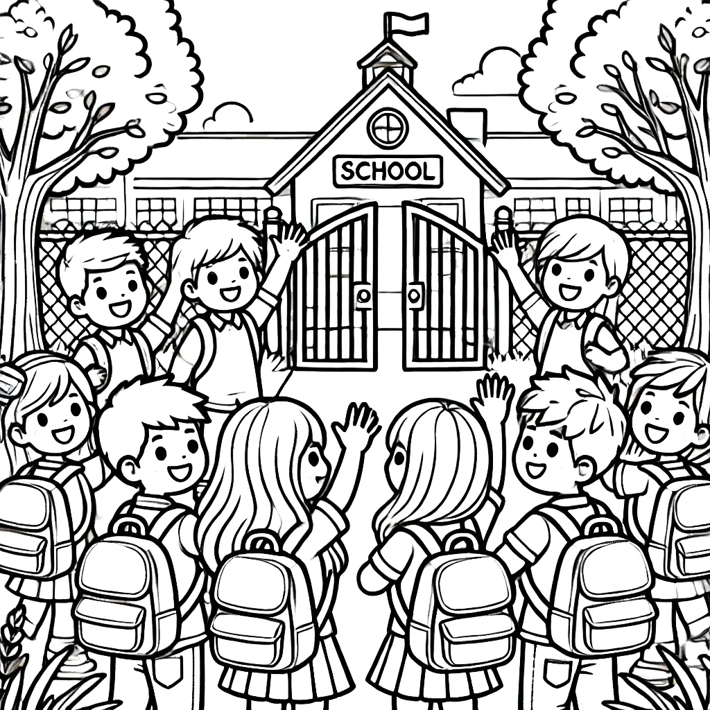 coloriage Rentrée Scolaire gratuit a imprimer 2