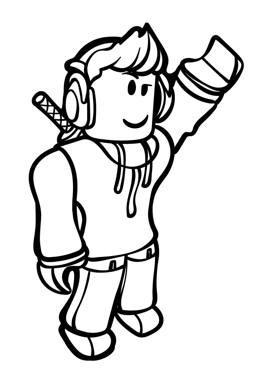 coloriage Roblox d'enfant a imprimer