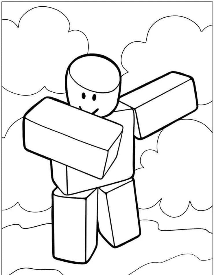 coloriage Roblox à imprimer pour enfant de 7 ans