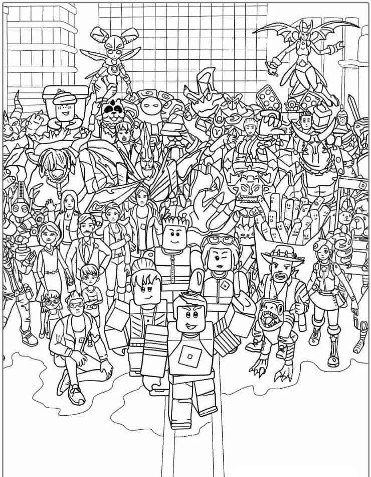 coloriage Roblox pour enfants 1