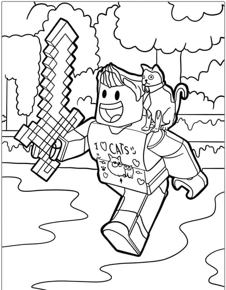 a imprimer coloriage Roblox gratuit