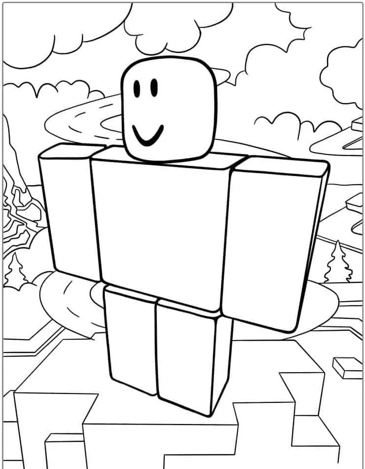 coloriage Roblox pour enfants a imprimer 1