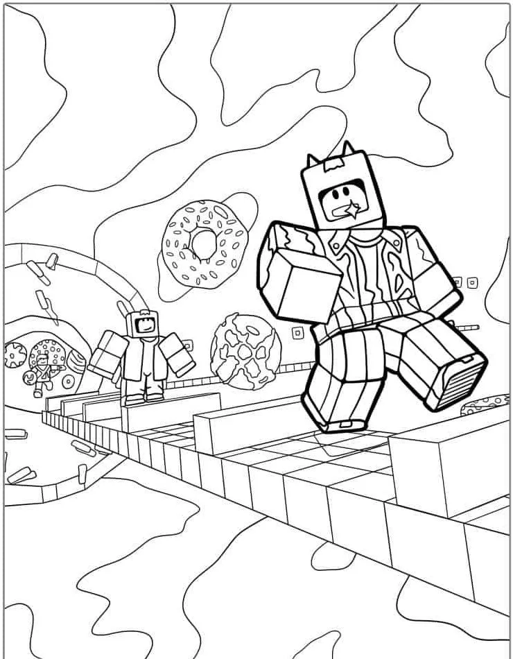 coloriage Roblox à imprimer pour enfant de 3 ans