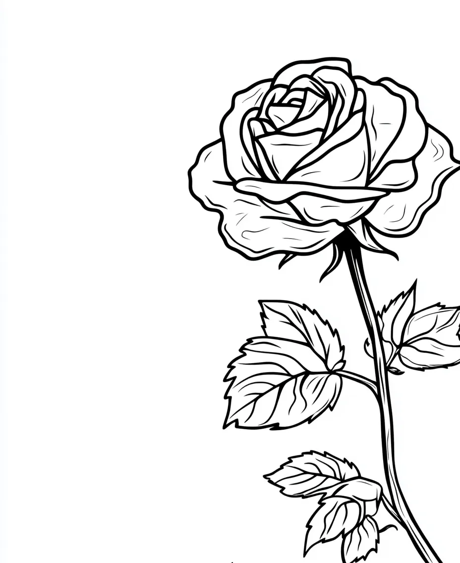 coloriage Rose a colorier en ligne gratuitement 1