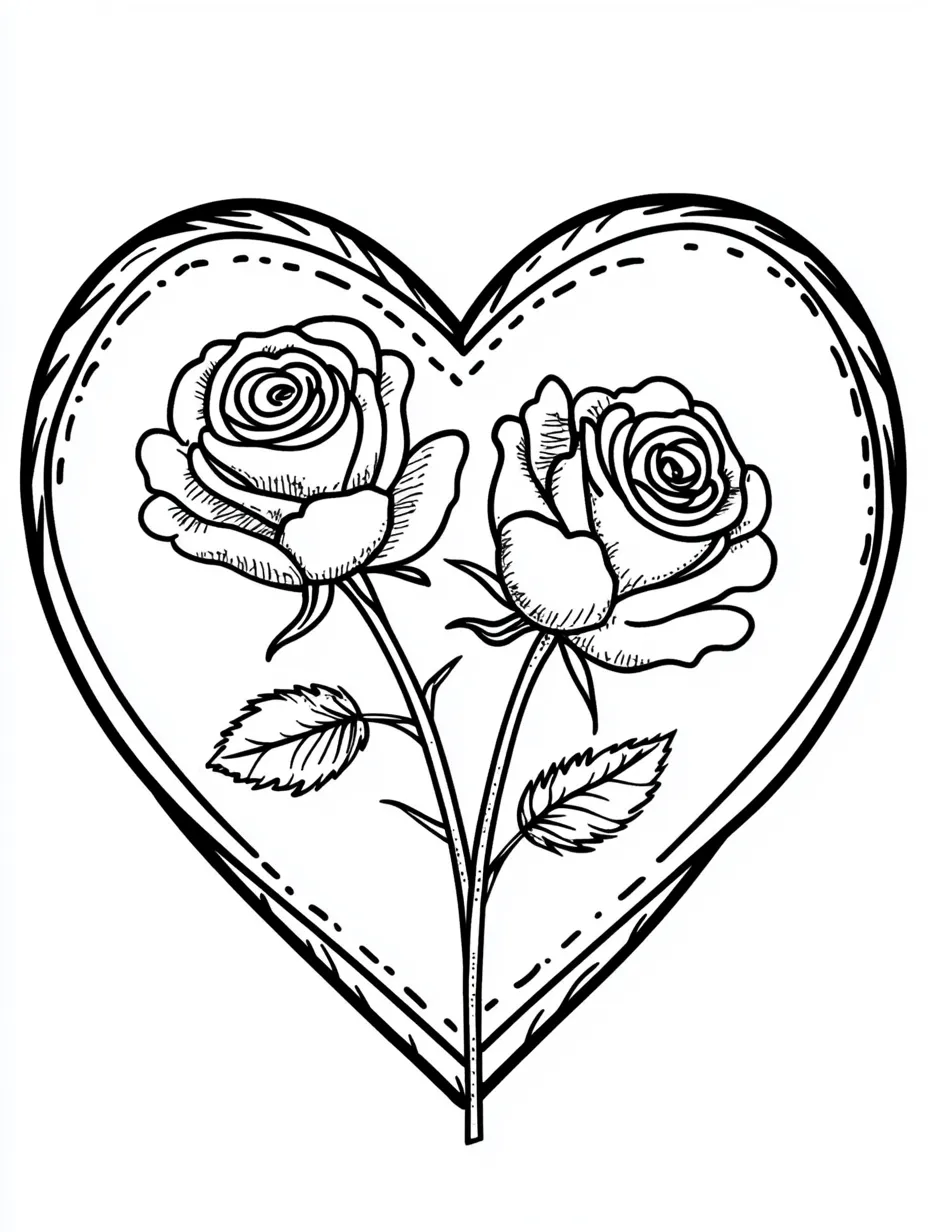 coloriage Rose à imprimer pdf