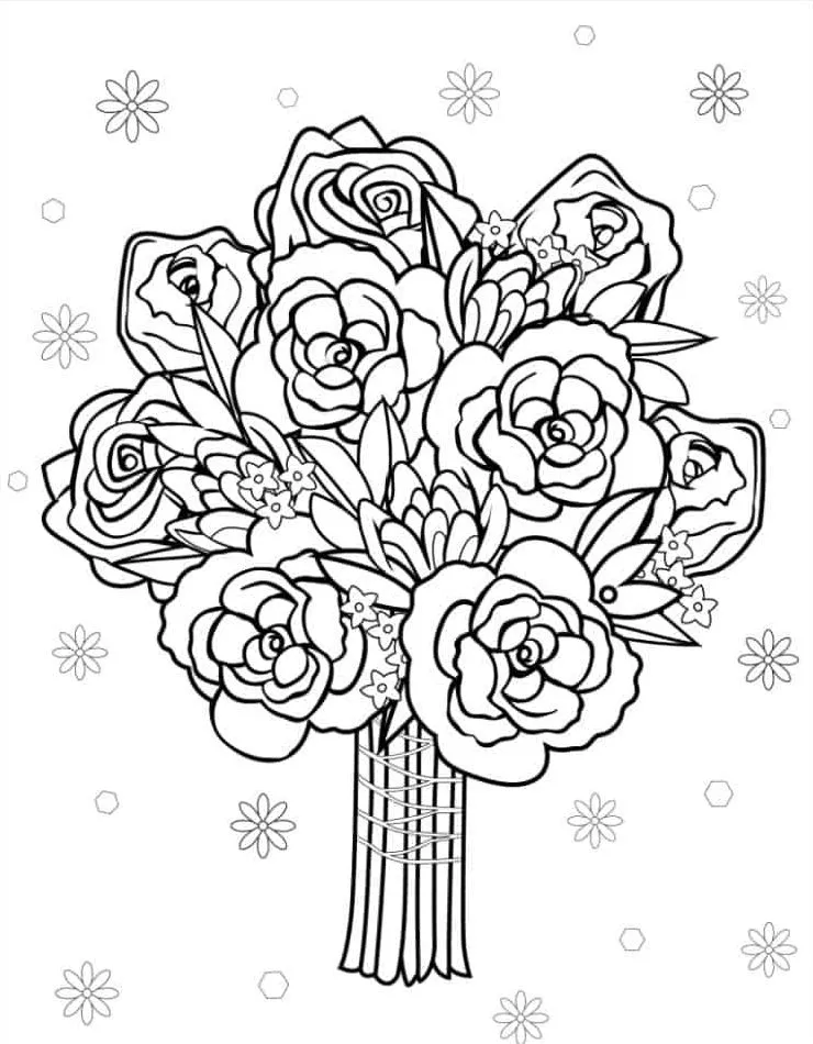 coloriage Rose gratuit pour enfants 1