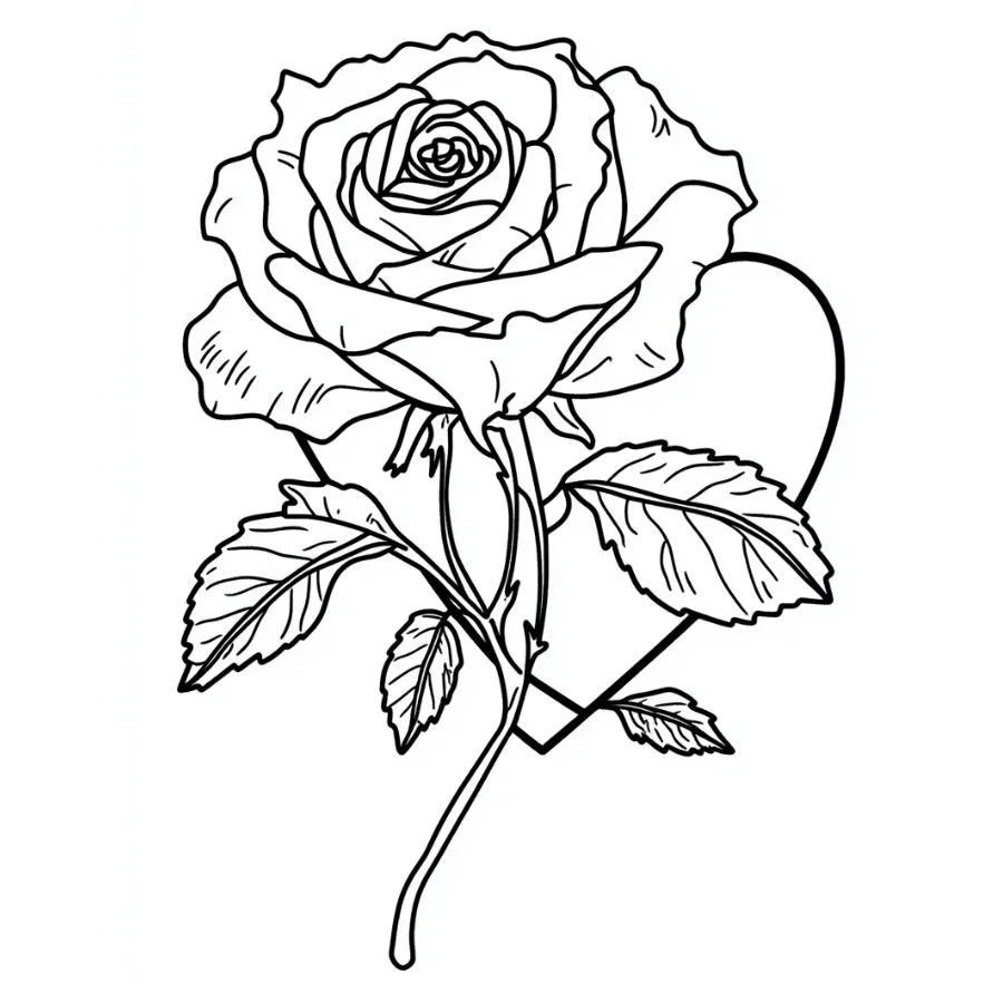 coloriage Rose a dessiner et imprimer