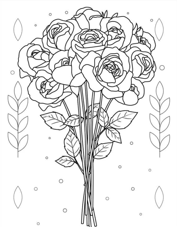 télécharger coloriage Rose gratuit