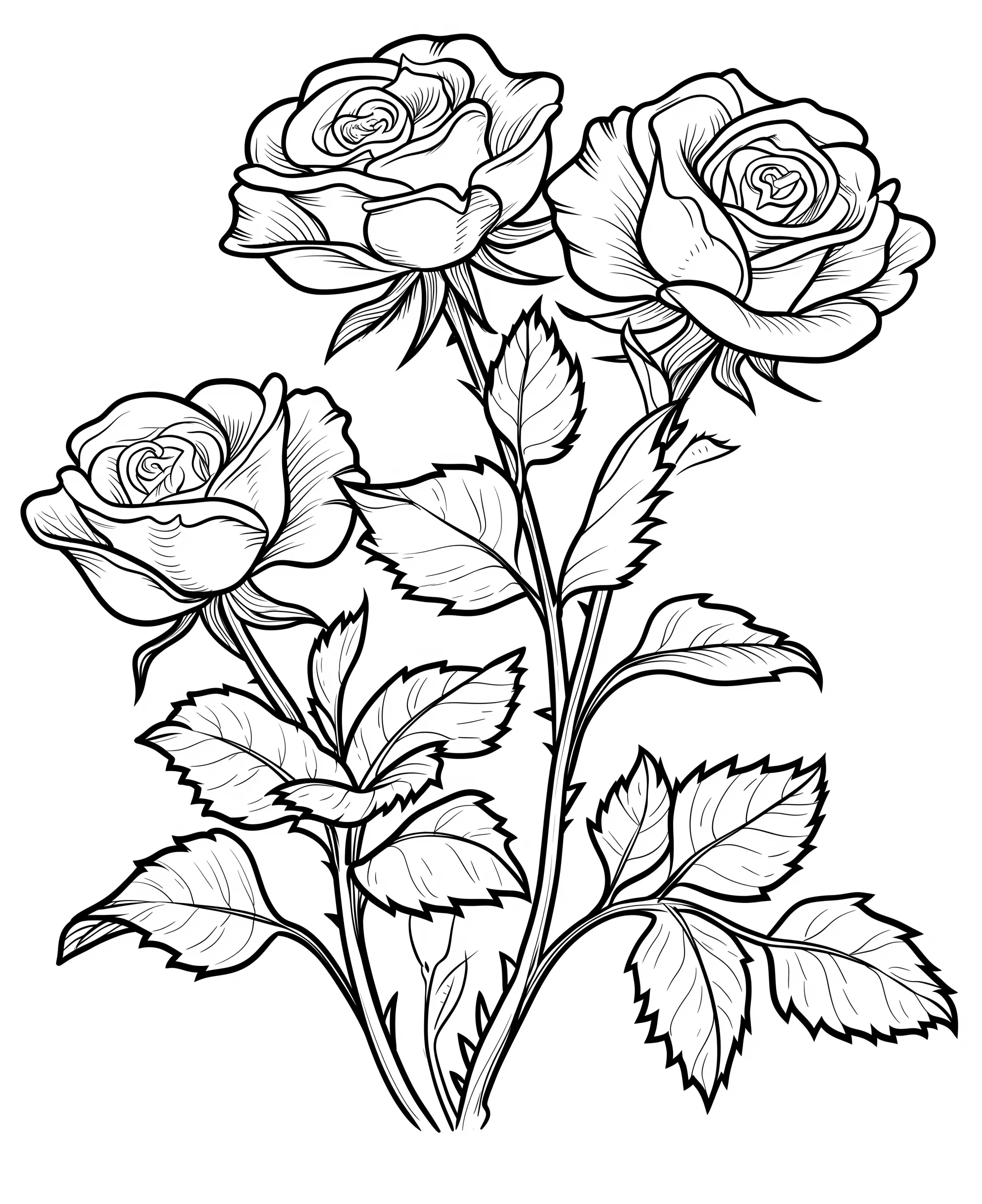 coloriage Rose a colorier en ligne gratuitement